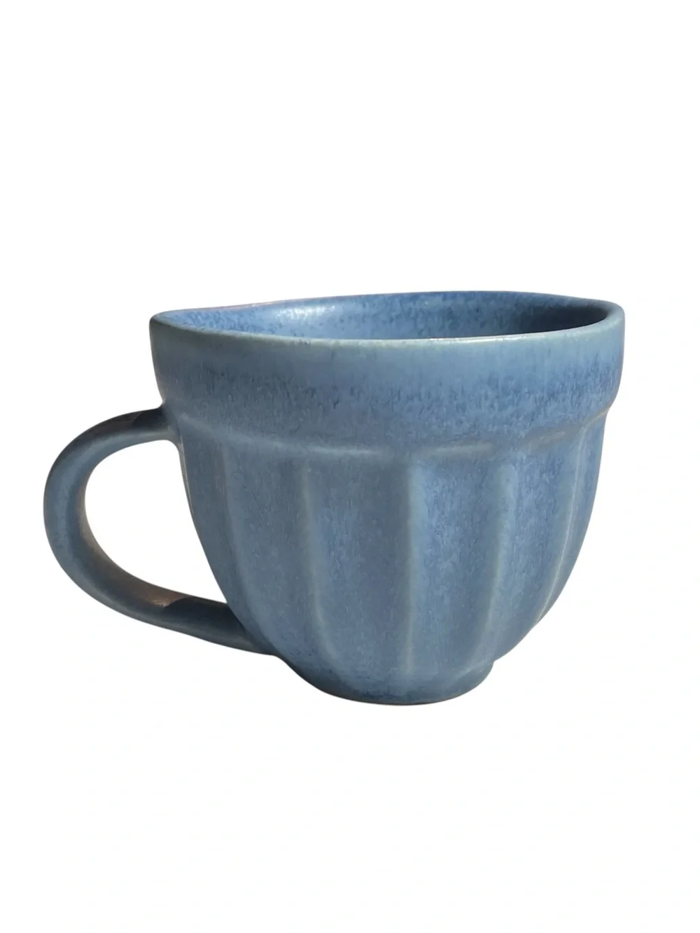 Pottery Barn Mendocino Gray Blue Stoneware Coffee Cappuccino Latte Soup Mug 10oz